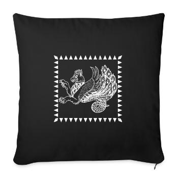 Faravahar Persien Simurgh Mythologie Philosoph - Sofakissenbezug 45 x 45 cm - Schwarz - Vorne
