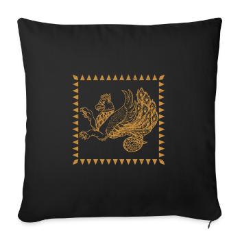 Faravahar Persien Simurgh Mythologie Philosoph - Sofakissenbezug 45 x 45 cm - Schwarz - Vorne