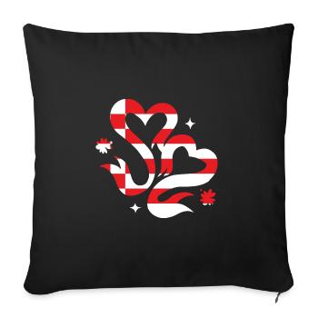 Drapeau de Brême Drapeau de Brême Coeur - Housse de coussin décorative 45 x 45 cm - noir - Devant