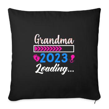 2023 Grand-mère Chargeante Grand-mère Grand-mère Grand-mère - Housse de coussin décorative 45 x 45 cm - noir - Devant