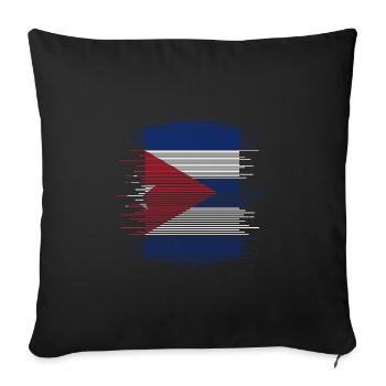 Cuba Drapeau Caraïbes Vacances Cuba Voyage La Havane - Housse de coussin décorative 45 x 45 cm - noir - Devant