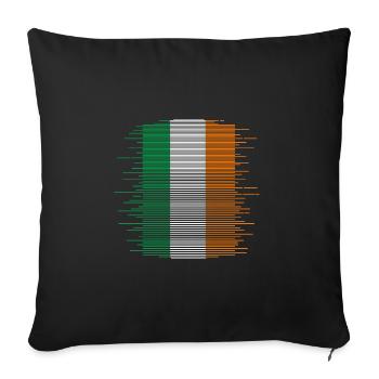Drapeau de l’Irlande Vintage Drapeau irlandais Dublin - Housse de coussin décorative 45 x 45 cm - noir - Devant