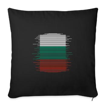Drapeau Bulgarie Drapeau bulgare Sables d'Or - Housse de coussin décorative 45 x 45 cm - noir - Devant