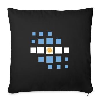 Argentina Flag South America Argentine Flag - Sofa pillowcase 17,3'' x 17,3'' (45 x 45 cm) - black - Front