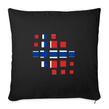 Drapeau de la Norvège Drapeau de la Scandinavie Drapeau norvégien - Housse de coussin décorative 45 x 45 cm - noir - Devant