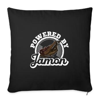 Jamon Vorspeise Spanien Tapas Küche Shcinken Essen - Sofakissenbezug 45 x 45 cm - Schwarz - Vorne