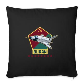UdSSR Buran Energia Raumschiff Raumfahrt - Sofakissenbezug 45 x 45 cm - Schwarz - Vorne