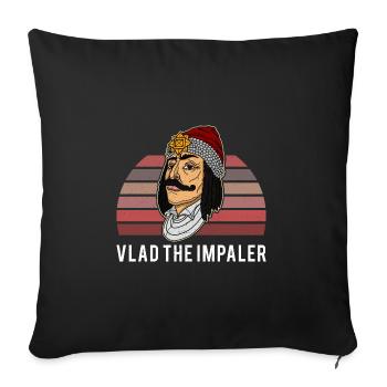 Dracula, Vampire, Vlad Tepes, Roumanie, Balkans - Housse de coussin décorative 45 x 45 cm - noir - Devant