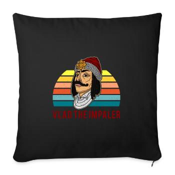 Dracula, Vampire, Vlad Tepes, Romania, Balkans - Sofa pillowcase 17,3'' x 17,3'' (45 x 45 cm) - black - Front