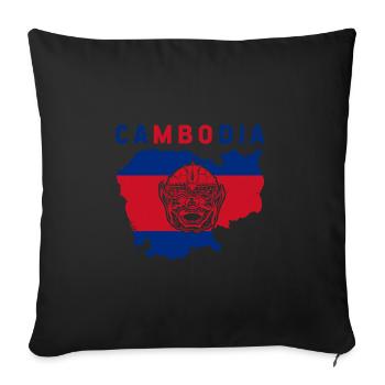 Cambodia Travel Asia Khmer Angkor Holidays - Sofa pillowcase 17,3'' x 17,3'' (45 x 45 cm) - black - Front