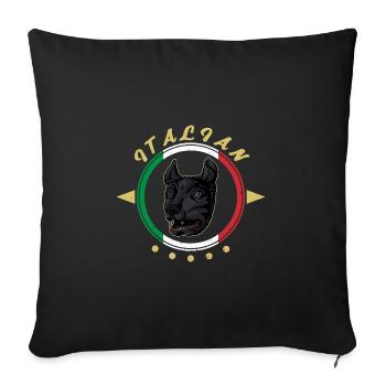 Kapitolinischer Wolf Rom Italien Antik Symbol - Sofakissenbezug 45 x 45 cm - Schwarz - Vorne
