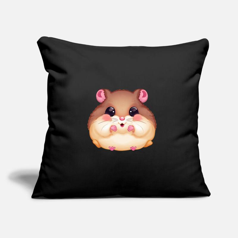 Cute hamster with full cheeks - Sofa pillowcase 17,3'' x 17,3'' (45 x 45 cm)