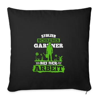 Lustiger Schrebergarten Spruch - Sofakissenbezug 45 x 45 cm - Schwarz - Vorne