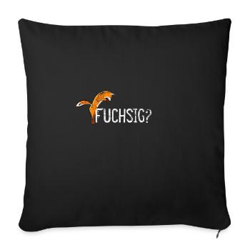 Lustiger Fuchs - Sofakissenbezug 45 x 45 cm - Schwarz - Vorne