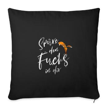 Vintage Fuchs - Sofakissenbezug 45 x 45 cm - Schwarz - Vorne
