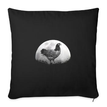 Éleveur de poulet volaille Barbican - Housse de coussin décorative 45 x 45 cm - noir - Devant