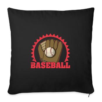 Catcher Baseball Ball Gloves Sports Saying - Sofa pillowcase 17,3'' x 17,3'' (45 x 45 cm) - black - Front