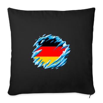 Germany Flag German Flag Used Look Homeland - Sofa pillowcase 17,3'' x 17,3'' (45 x 45 cm) - black - Front