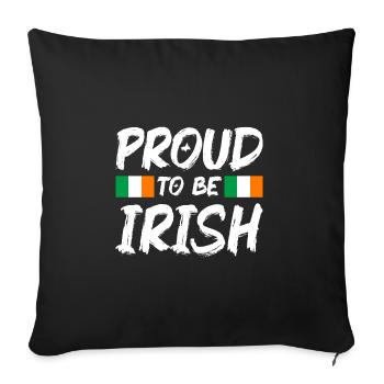 Drapeau de l'Irlande Drapeau irlandais vintage Dublin - Housse de coussin décorative 45 x 45 cm - noir - Devant