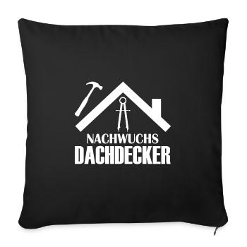 Nachwuchs Dachdecker Kind Baby - Sofakissenbezug 45 x 45 cm - Schwarz - Vorne