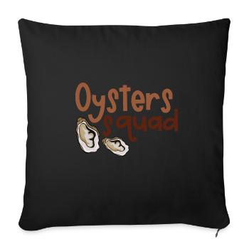 Seafood Chef Manger des Huîtres Hobby Chef - Housse de coussin décorative 45 x 45 cm - noir - Devant
