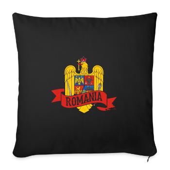 Romania History National colours Balkans - Sofa pillowcase 17,3'' x 17,3'' (45 x 45 cm) - black - Front