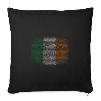 Ireland Flag Vintage Irish Flag Dublin - Sofa pillowcase 17,3'' x 17,3'' (45 x 45 cm) - black - Front