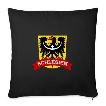 Schlesien Herkunft Region Provinz Deutschland - Sofakissenbezug 45 x 45 cm - Schwarz - Vorne