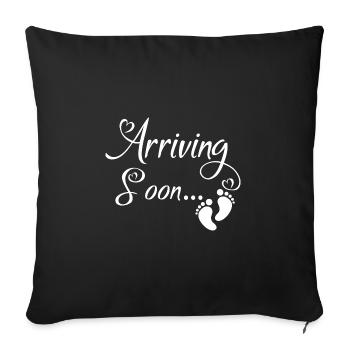 Baby is coming soon - Sofa pillowcase 17,3'' x 17,3'' (45 x 45 cm) - black - Front