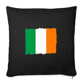 Drapeau de l’Irlande Vintage Drapeau irlandais Dublin - Housse de coussin décorative 45 x 45 cm - noir - Devant
