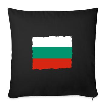 Drapeau Bulgarie Drapeau bulgare Sables d'Or - Housse de coussin décorative 45 x 45 cm - noir - Devant