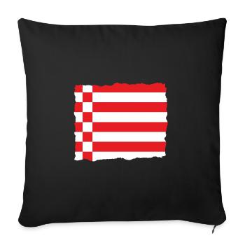 Drapeau de Brême Drapeau de Brême - Housse de coussin décorative 45 x 45 cm - noir - Devant