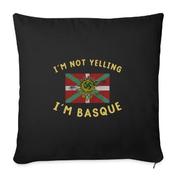 Euskal Herria Spanien National Baskenland - Sofakissenbezug 45 x 45 cm - Schwarz - Vorne