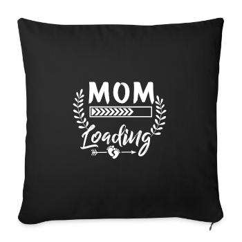 Femme enceinte, enfin je vais être maman - Housse de coussin décorative 45 x 45 cm - noir - Devant