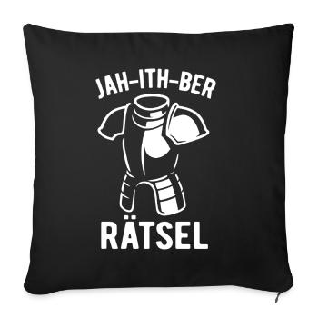 Enigma für Gamer - Rätsel - Sofakissenbezug 45 x 45 cm - Schwarz - Vorne