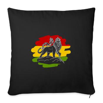 Afrika Jerusalem Löwe von Juda Judah Christentum - Sofakissenbezug 45 x 45 cm - Schwarz - Vorne