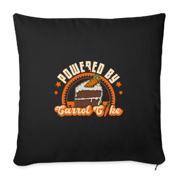 boulangerie dessert gâteau carotte délicieuse recette - Housse de coussin décorative 45 x 45 cm - noir - Devant
