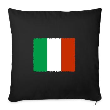 Italy Flag Vintage Italian Flag Used Look - Sofa pillowcase 17,3'' x 17,3'' (45 x 45 cm) - black - Front
