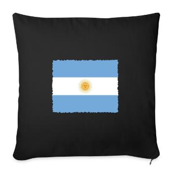 Drapeau de l’Argentine Amérique du Sud Drapeau de l’Argentine - Housse de coussin décorative 45 x 45 cm - noir - Devant