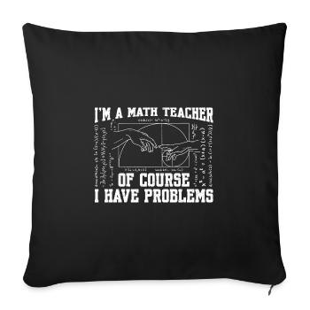 Golden Ratio Fibonacci Math Art Spiral - Sofa pillowcase 17,3'' x 17,3'' (45 x 45 cm) - black - Front