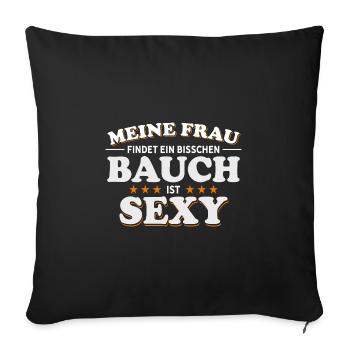 Für Männer Sexy Dickerchen lustiges Ehemann - Sofakissenbezug 45 x 45 cm - Schwarz - Vorne