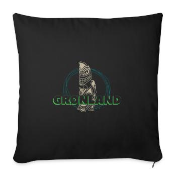 Grönland Tupilaq Thulemand Inuit Religion - Sofakissenbezug 45 x 45 cm - Schwarz - Vorne