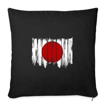 Japan Flag Used Look Nihon Japanese Flag - Sofa pillowcase 17,3'' x 17,3'' (45 x 45 cm) - black - Front