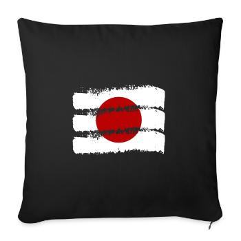 Japan Flag Used Look Nihon Japanese Flag - Sofa pillowcase 17,3'' x 17,3'' (45 x 45 cm) - black - Front