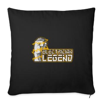 Electro Worker Voltage Artisan Électricien - Housse de coussin décorative 45 x 45 cm - noir - Devant