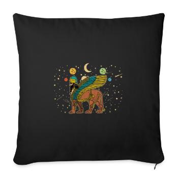 Lamassu Assyria Antique Deity Babylon Sumer - Sofa pillowcase 17,3'' x 17,3'' (45 x 45 cm) - black - Front