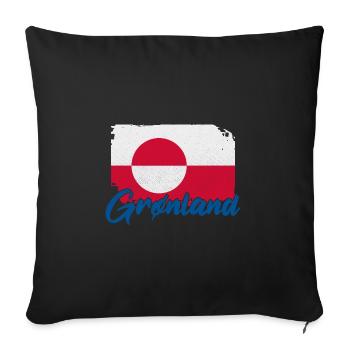 Grönland Kalaallit Nunaat Dänisch Insel - Sofakissenbezug 45 x 45 cm - Schwarz - Vorne