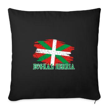 Baskenland Basco Spanien Euskal Herria Euzkadi - Sofakissenbezug 45 x 45 cm - Schwarz - Vorne