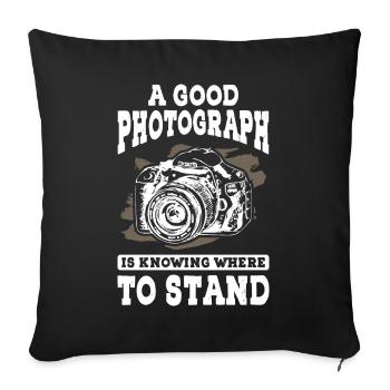 Good Photographer - Sofa pillowcase 17,3'' x 17,3'' (45 x 45 cm) - black - Front