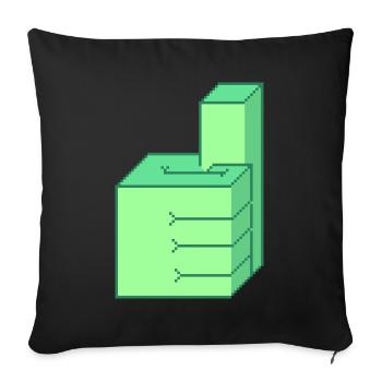 GOOD FPS - Sofa pillowcase 17,3'' x 17,3'' (45 x 45 cm) - black - Front